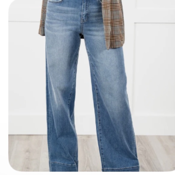 Vervet Denim - Vervet Olivia Wide Leg Blue Jeans
